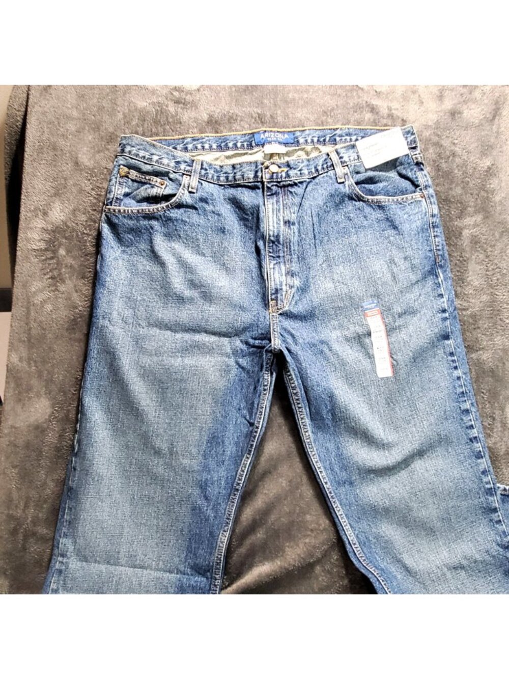 Arizona Jean Co. Mens Original Straight Jeans Medium Stone 42X36 Straight Leg - Picture 2 of 12